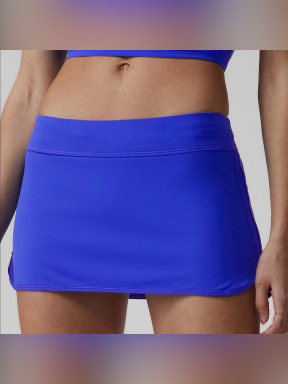 Athleta Tidal Swim Skirt Cerulean Blue